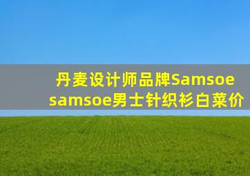 丹麦设计师品牌Samsoe samsoe男士针织衫白菜价